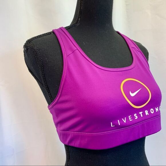 NIKE Live Strong purple sports bra size medium - Picture 3 of 8